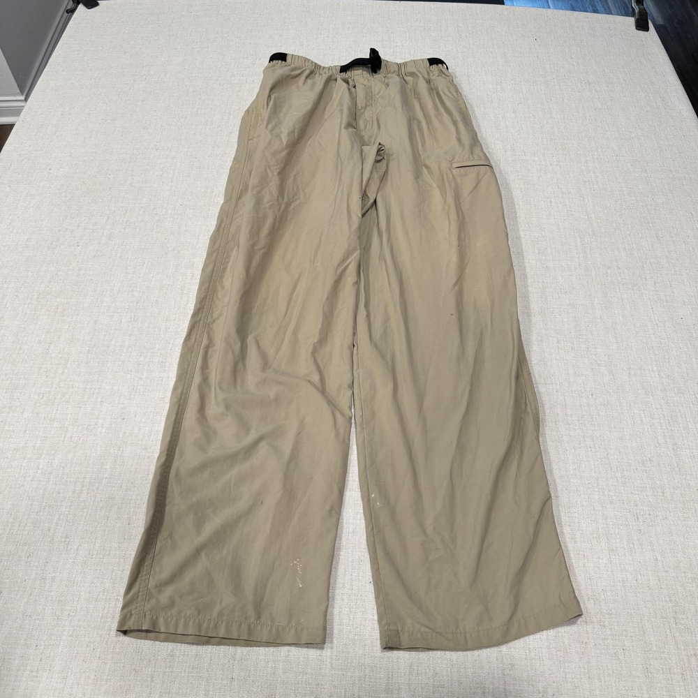 Patagonia Pants Mens Small Beige Nylon Track Hiking Outdoor Zip Pockets FLAW